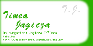 timea jagicza business card